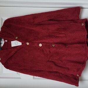 Camisa Red Hooded Soft Jacket! Size Medium, New With Tags!